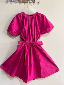 Pink Cutout Elegant Mini Dress