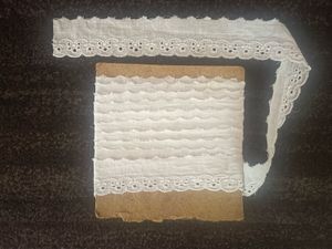 White Embroidered Lace Trim