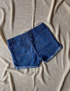 Blue High Waist Denim Shorts