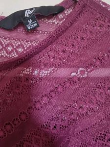 Burgundy Lace Fit &amp; Flare Dress