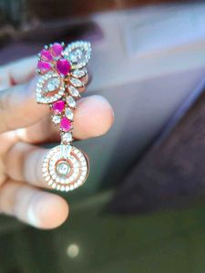 Elegant Ruby Earrings no flaw