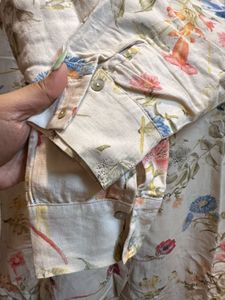 Zara Floral Print Shirt Dress