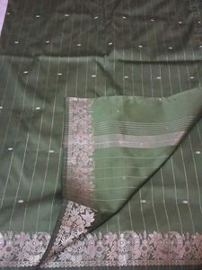 Buy This Sare Free With Blue Pure Kanchipirm Silk