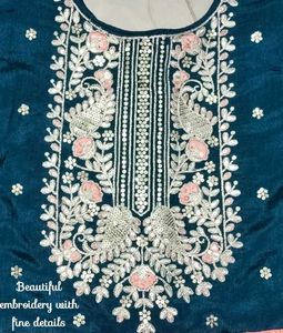 Elegant Embroidered Umbrella Gown Set