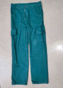Teal Cargo Pants