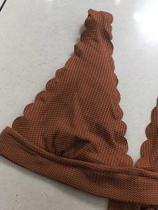 XL Cute Brown Bikini Top(Aerie)