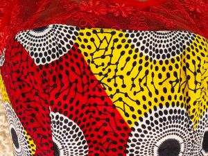 Red &amp; Yellow Patterned African style Dress