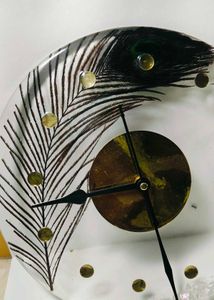 Peacock Feather Antique Wall Clock