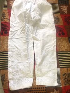 White Chikankari Pants