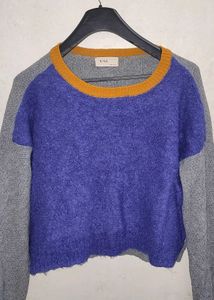 Rina Colorblock Cropped Sweater