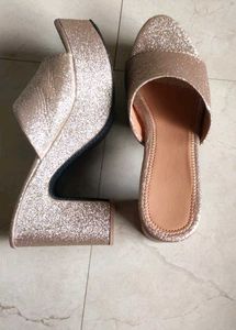 Sparkly Platform Heel Sandal Unused