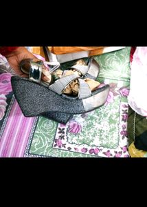 Silver High Heels 4 Inch