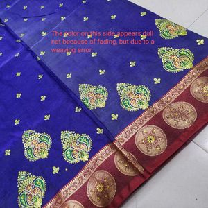 Embroidered banarasi silk saree