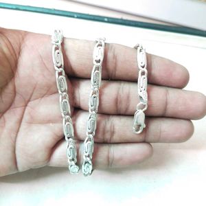 Slightly Used Pure Silver Figaro Chain 41.060 Gm