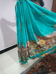 Floral Print Saree