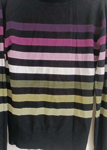 Striped Turtleneck Sweater