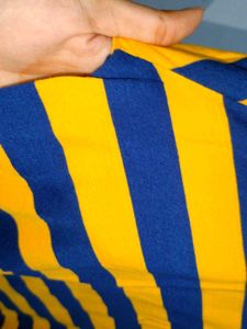 Striped Polo Shirt - Blue and Yellow