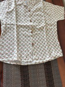 Kids Floral Print Short Sleeve Shirt