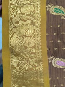 pure silk Kanjivaram Beautiful vintage Indian sar