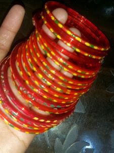 12 Red And Multi Color Bangels