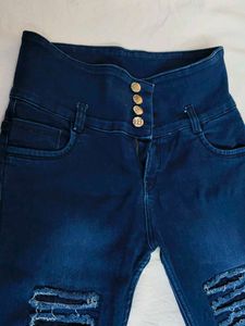 Ripped High-Waisted Jeans
