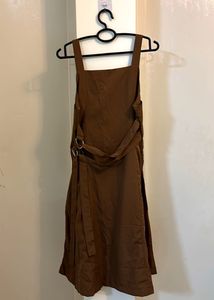 Brown Pinafore Dress