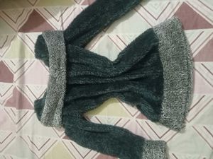 Fuzzy faux Off-Shoulder Sweater