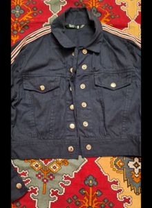 Street 9 Cropped Blue Jacket