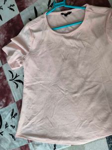 Pink Ribbed T-shirt