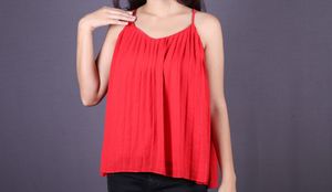 Red Sleeveless Top