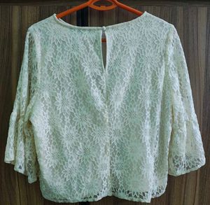 H&amp;M Lace Bell Sleeve Top