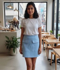 Light Blue Pocket Skirt