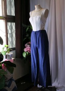 Lov Blue High Waist Viscose Pant