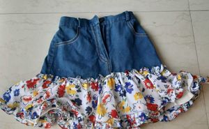 Frilled DENIM skirt 2-5 yr old girls