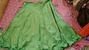 Orange &amp; Green Lehenga Choli Set