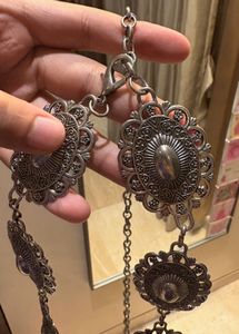 Ethnic Silver Metal Waist Chain Belt