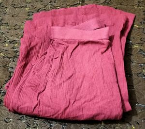Red Plazzo With Pocket