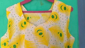 Bright Yellow &amp; Green Floral Print Dress