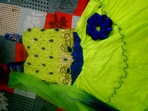 Green &amp; Blue Party Dress