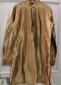 Navy Blue Jacket &amp; Gold Kurta