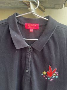 Playboy Bunny Black Polo Dress