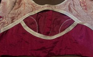 Maroon &amp; Gold Sari