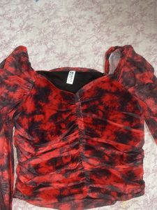 Red Mesh Top ❤️ #meshtop #croptop