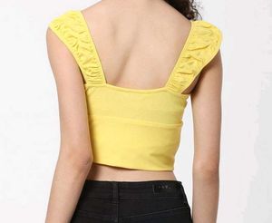 Cute yellow Crop Top