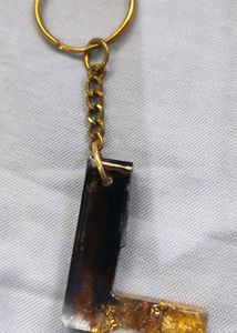 Resin, Letter L, Keychain