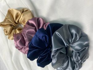 Satin Scrunchie Set - 4 Hair Ties