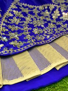 Blue Embroidered Lehenga Choli