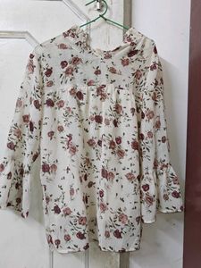 Floral Printed Bell Sleeves Women Top