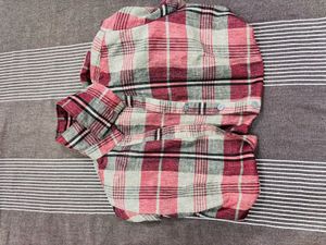 Red & Grey Plaid Shirt