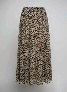 Leopard Print Midi Skirt